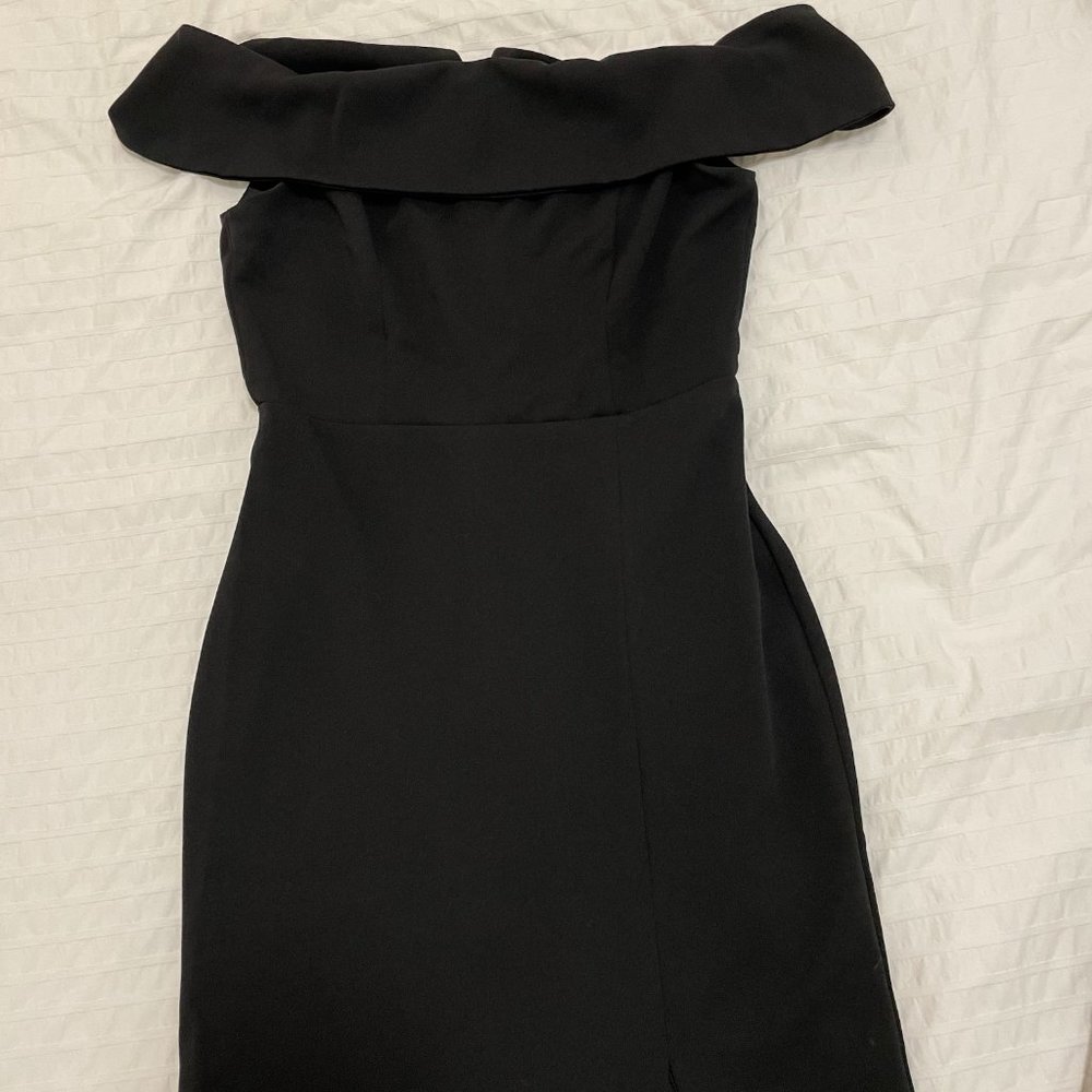 Lulus Aveline Black Off-the-Shoulder Maxi Dress